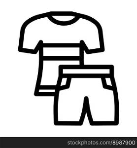 sportswear fitness sport line icon vector. sportswear fitness sport sign. isolated contour symbol black illustration. sportswear fitness sport line icon vector illustration