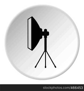 Spotlight icon in flat circle isolated on white background vector illustration for web. Spotlight icon circle