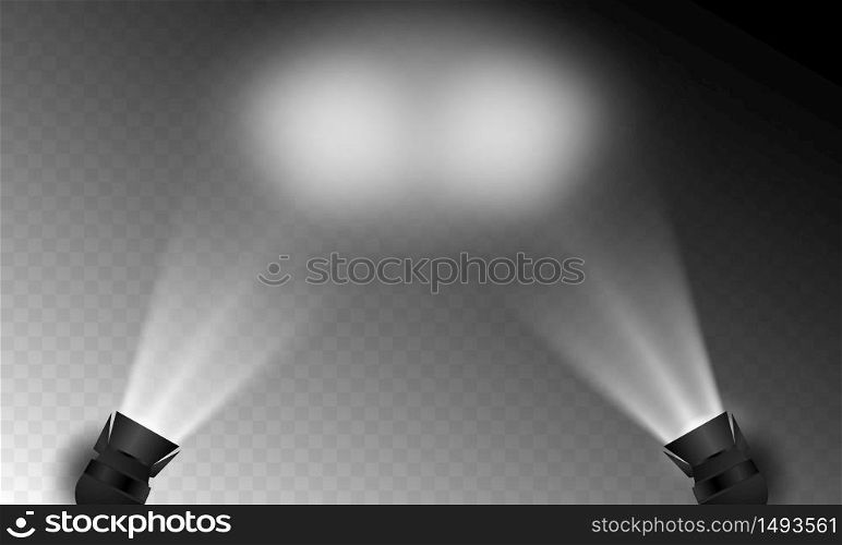 Spotlight isolated on transparent background.