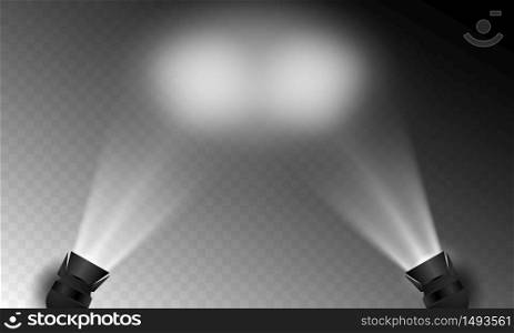 Spotlight isolated on transparent background.