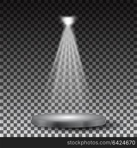 Spotlights scene light effects. Stage light spotlight vector. Vector illustration