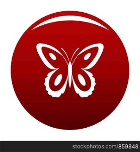 Spotted butterfly icon. Simple illustration of spotted butterfly vector icon for any design red. Spotted butterfly icon vector red
