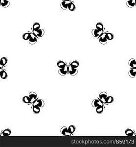 Spotted butterfly pattern repeat seamless in black color for any design. Vector geometric illustration. Spotted butterfly pattern seamless black