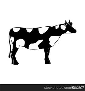 Spotted cow icon in simple style isolated on white background. Spotted cow icon, simple style