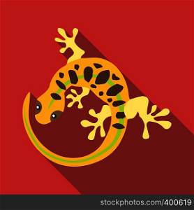 Spotted lizard icon. Flat illustration of spotted lizard vector icon for web. Spotted lizard icon, flat style