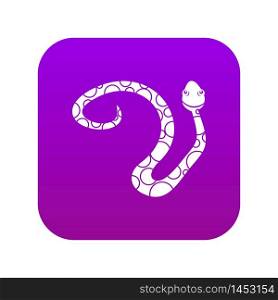 Spotted snake icon digital purple for any design isolated on white vector illustration. Spotted snake icon digital purple