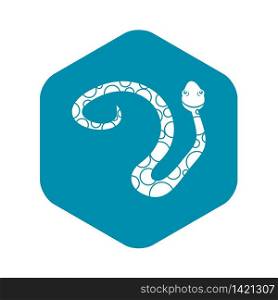 Spotted snake icon. Simple illustration of spotted snake vector icon for web. Spotted snake icon, simple style