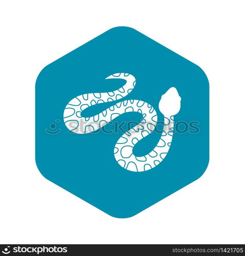 Spotted snake icon. Simple illustration of spotted snake vector icon for web. Spotted snake icon, simple style