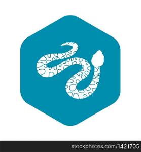Spotted snake icon. Simple illustration of spotted snake vector icon for web. Spotted snake icon, simple style