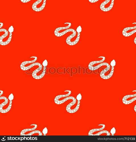 Spotted snake pattern repeat seamless in orange color for any design. Vector geometric illustration. Spotted snake pattern seamless