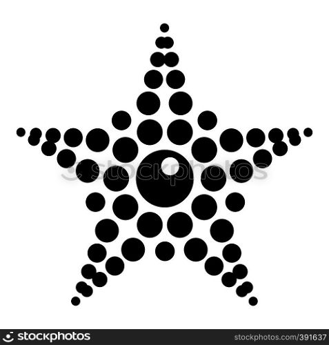 Spotted star icon. Simple illustration of spotted star vector icon for web. Spotted star icon, simple style