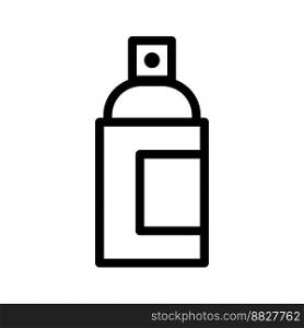 Spray bottle icon line isolated on white background. Black flat thin icon on modern outline style. Linear symbol and editable stroke. Simple and pixel perfect stroke vector illustration