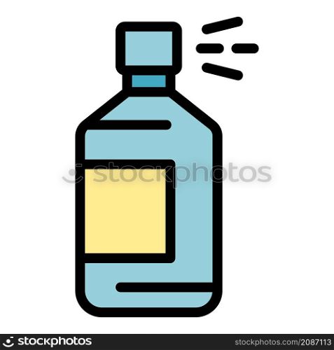 Spray bottle icon. Outline spray bottle vector icon color flat isolated. Spray bottle icon color outline vector