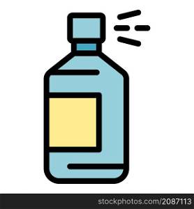Spray bottle icon. Outline spray bottle vector icon color flat isolated. Spray bottle icon color outline vector