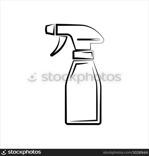 Spray Bottle Icon Vector Art Illustration. Spray Bottle Icon