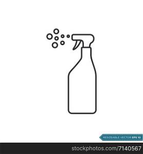 Spray Cleaner Icon Vector Template Illustration Design
