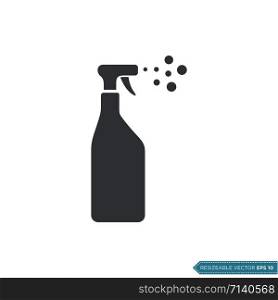 Spray Cleaner Icon Vector Template Illustration Design