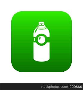 Spray deodorant icon green vector isolated on white background. Spray deodorant icon green vector