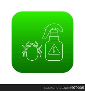Spray icon green vector isolated on white background. Spray icon green vector