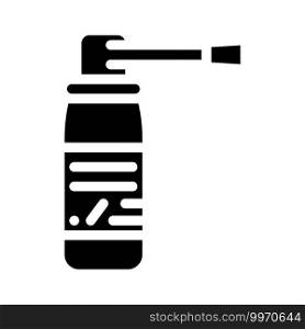 spray medicaments glyph icon vector. spray medicaments sign. isolated contour symbol black illustration. spray medicaments glyph icon vector illustration flat