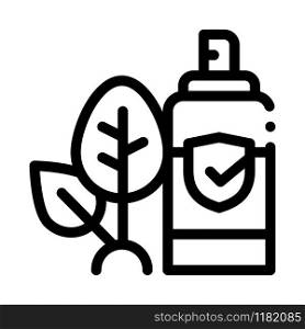 Spray Plant Leaf Icon Vector. Outline Spray Plant Leaf Sign. Isolated Contour Symbol Illustration. Spray Plant Leaf Icon Vector Outline Illustration