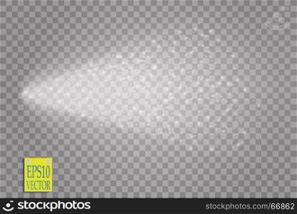 Spray vector effect isolated on transparent background. White fog or smoke with many small particles.. Spray vector effect isolated on transparent background. White fog or smoke with many small particles. Vector