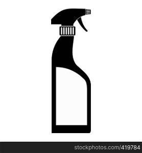 Sprayer bottle black simple icon isolated on white background. Sprayer bottle black simple icon
