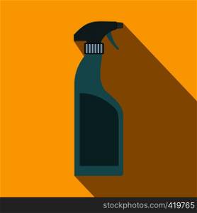 Sprayer bottle flat icon on a yellow background. Sprayer bottle flat