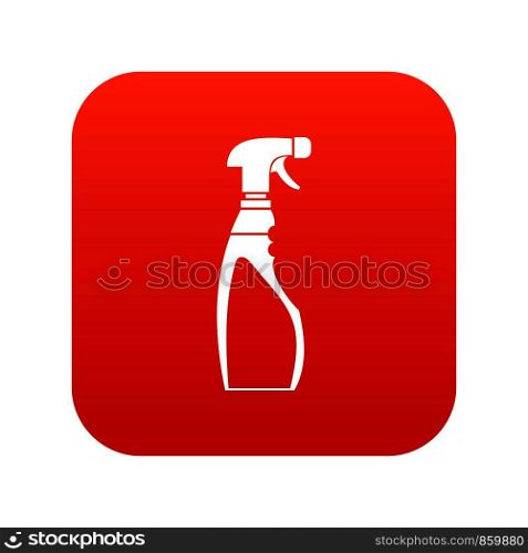 Sprayer bottle icon digital red for any design isolated on white vector illustration. Sprayer bottle icon digital red