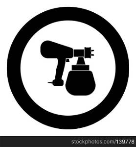 Sprayer paint icon black color in round circle vector illustration