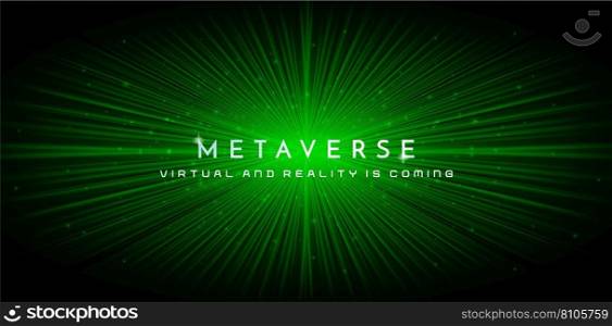 Spreading metaverse glowing lights background Vector Image