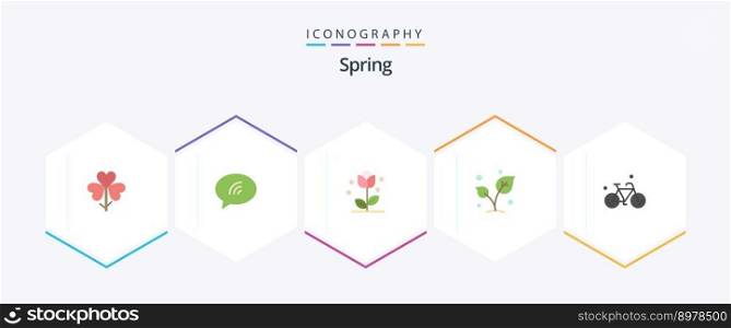 Spring 25 Flat icon pack including sprout. nature. sand. leaf. nature