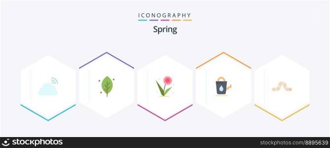 Spring 25 Flat icon pack including water. bathroom. spring. bath. nature