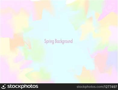 Spring abstract design background. Card for spring season with frame. Vector illustration for cover or poster