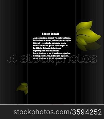 Spring abstract vector background on black background