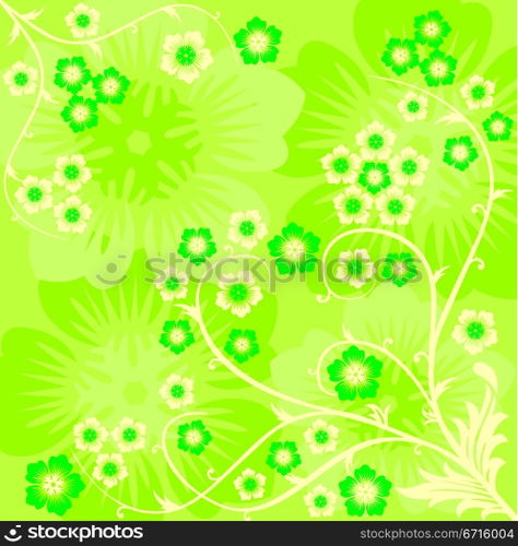 Spring background, vector illustration