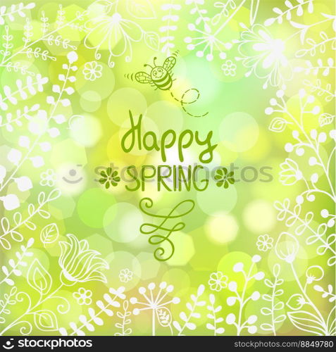 Spring background vector image
