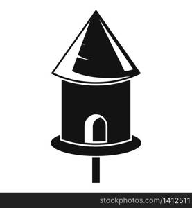 Spring bird house icon. Simple illustration of spring bird house vector icon for web design isolated on white background. Spring bird house icon, simple style