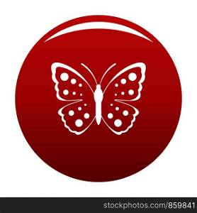 Spring butterfly icon. Simple illustration of spring butterfly vector icon for any design red. Spring butterfly icon vector red