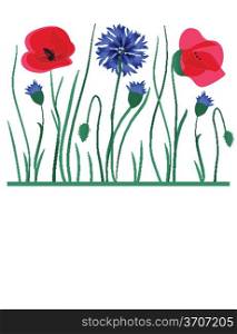 Spring card with poppies.