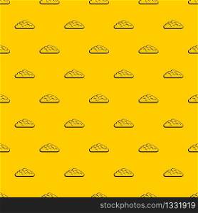 Spring cloud pattern seamless vector repeat geometric yellow for any design. Spring cloud pattern vector