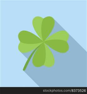 Spring clover icon flat vector. Luck≤af. Ireland day. Spring clover icon flat vector. Luck≤af