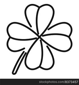 Spring clover icon outline vector. Luck leaf. Ireland day. Spring clover icon outline vector. Luck leaf