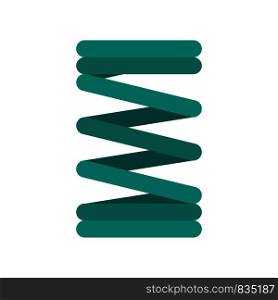 Spring coil icon. Flat illustration of spring coil vector icon for web isolated on white. Spring coil icon, flat style