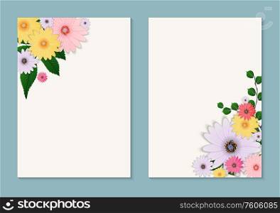 Spring Cute Background with Flowers. Vector Illustration EPS10. Spring Cute Background with Flowers. Vector Illustration