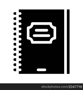 spring diary glyph icon vector. spring diary sign. isolated contour symbol black illustration. spring diary glyph icon vector illustration