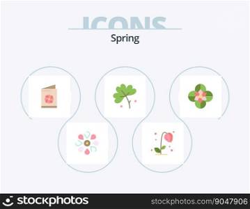 Spring Flat Icon Pack 5 Icon Design. . flower. spring. anemone flower. identification card