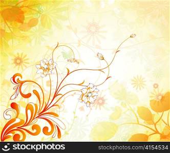 spring floral background vector illustration