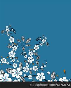 spring floral background vector illustration