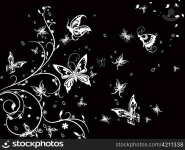 spring floral background vector illustration